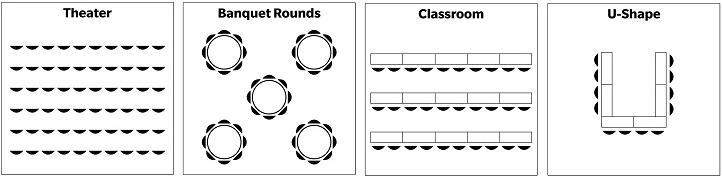 Seating chart for guests for meetings/special events